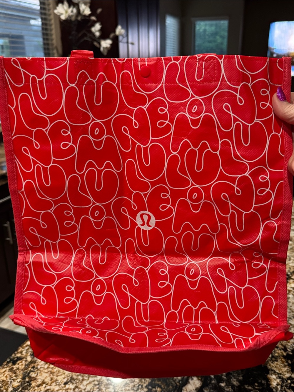 Large lululemon athletica Red Graphic Reusable Tote
